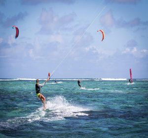 camping morbihan bord de mer : kite-surf